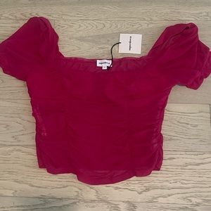 Fuschia super down top
